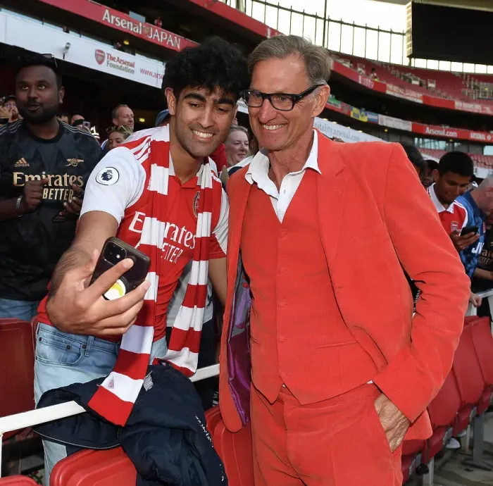 Framed Print : Arsenal Legends Reunite: Tony Adams with Fans After Arsenal vs. Wolverhampton Wanderers Match, 2022-23