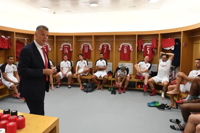 Framed Print : Arsenal Legends vs Real Madrid Legends: A Clash of Football Greats - David O'Leary Reunites with Legends at Emirates Stadium