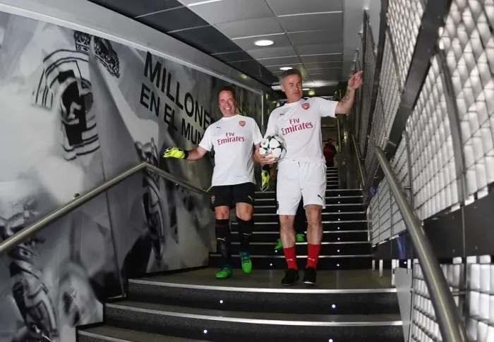 Framed Print : Arsenal Legends vs Real Madrid Legends: Champions Clash at Bernabeu (2018-19)