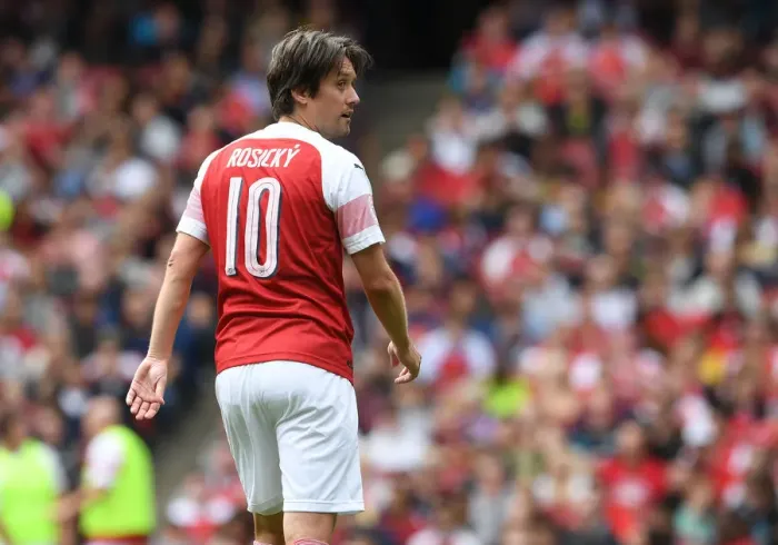 Framed Print : Arsenal Legends vs Real Madrid Legends: Rosicky's Glorious Performance at Emirates Stadium