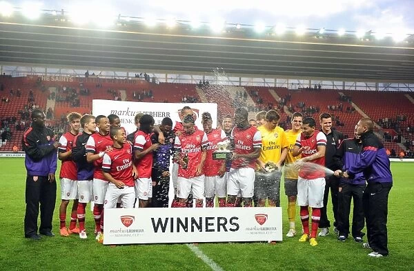 Arsenal Lifts Markus Liebherr Memorial Cup after Southampton Victory, 2012