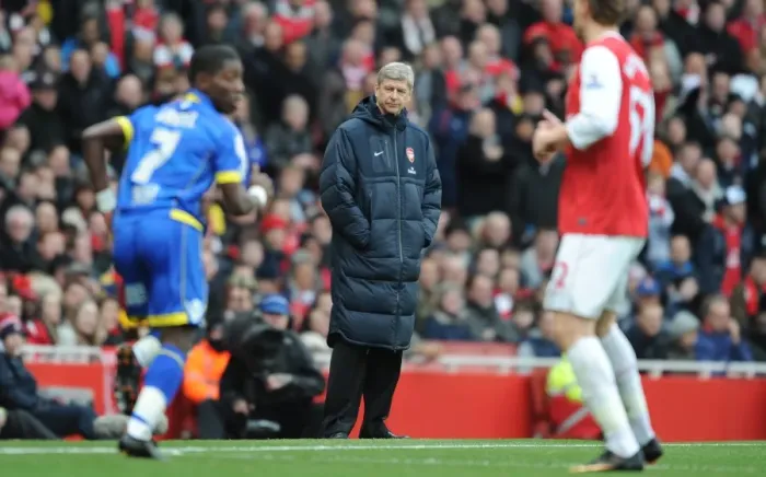 Framed Print : Arsenal manager Arsene Wenger. Arsenal 1: 1 Leeds United, FA Cup 3rd Round Framed Print : Arsenal manager Arsene Wenger. Arsenal 1: 1 Leeds United, FA Cup 3rd Round