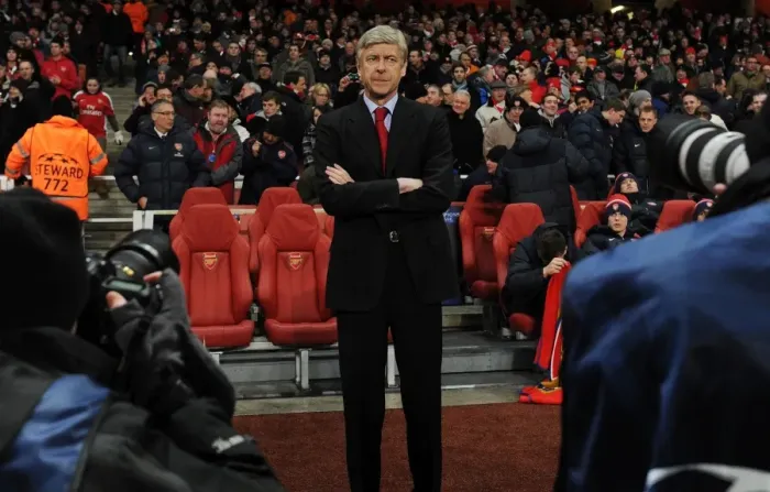 Framed Print : Arsenal manager Arsene Wenger. Arsenal 3: 1 Partizan Belgrade, UEFA Champions League