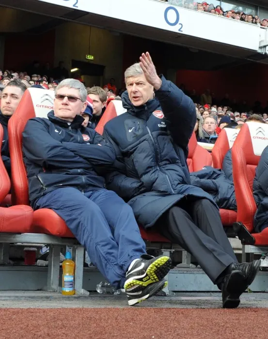 Framed Print : Arsenal manager Arsene Wenger with assistant manager Pat Rice. Arsenal 2 Framed Print : Arsenal manager Arsene Wenger with assistant manager Pat Rice. Arsenal 2