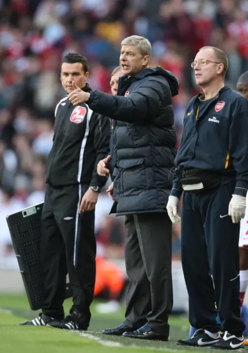 Framed Print : Arsenal manager Arsene Wenger and club doctor Ian Beasley