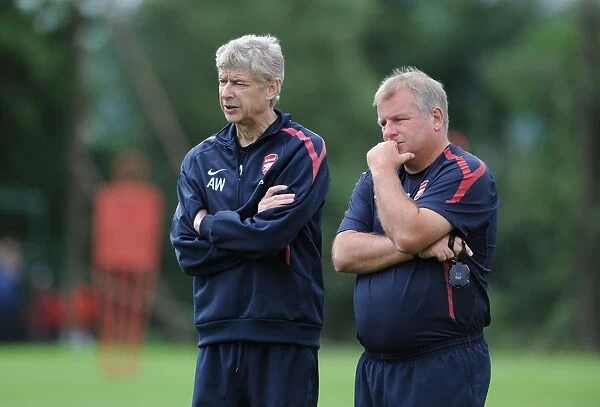 Arsenal manager Arsene Wenger with coach Neil Banfield. Arsenal Training Camp