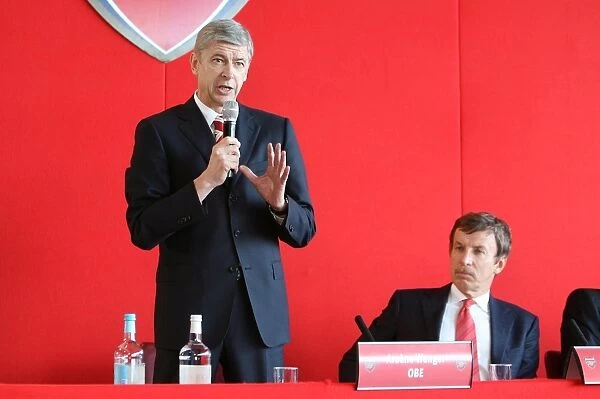 Arsenal manager Arsene Wenger and director Stan Kroenke at the AGM