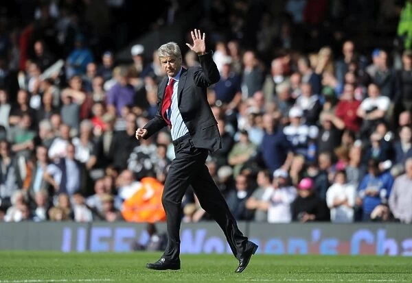 Arsenal manager Arsene Wenger. Fulham 2: 2 Arsenal, Barclays Premier League