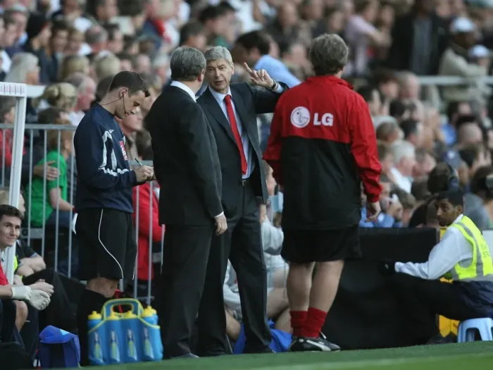 Framed Print : Arsenal manager Arsene Wenger and Fulham manager Roy Hodgson