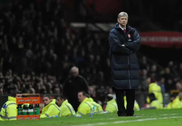 Framed Print : Arsenal manager Arsene Wenger. Manchester United 2: 0 Arsenal, FA Cup Sixth Round