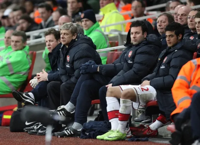 Framed Print : Arsenal manager Arsene Wenger with physio Colin Lewin Framed Print : Arsenal manager Arsene Wenger with physio Colin Lewin