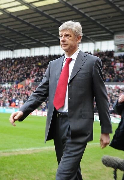 Arsenal manager Arsene Wenger. Stoke City 3: 1 Arsenal, FA Cup 4th round