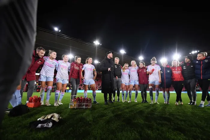 Framed Print : Arsenal Manager Jonas Eidevall Rallies Team After FA Women's Continental Tyres League Cup Match vs Southampton Framed Print : Arsenal Manager Jonas Eidevall Rallies Team After FA Women's Continental Tyres League Cup Match vs Southampton