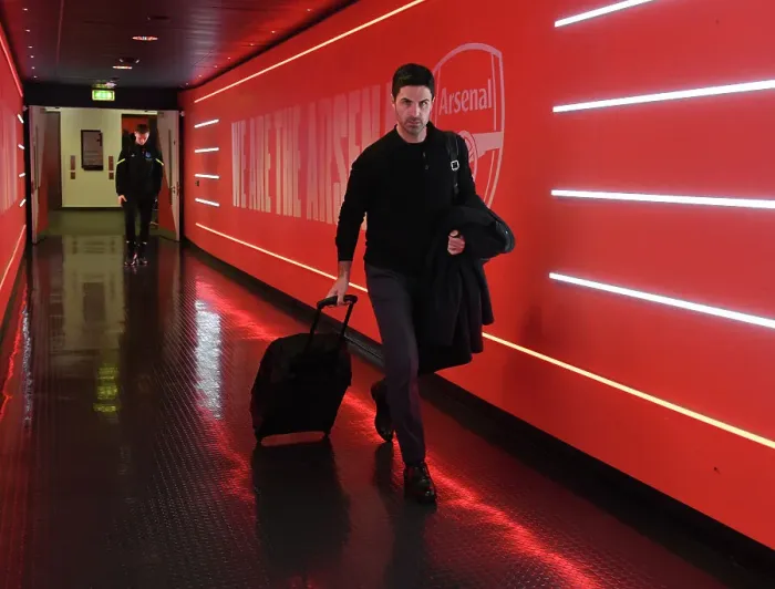 Framed Print : Arsenal Manager Mikel Arteta Arrives at Emirates Stadium Ahead of Arsenal vs Burnley (2023-24) Framed Print : Arsenal Manager Mikel Arteta Arrives at Emirates Stadium Ahead of Arsenal vs Burnley (2023-24)