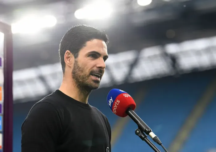 Framed Print : Arsenal Manager Mikel Arteta Pre-Match Interview Ahead of Manchester City Clash (Premier League 2020-21) Framed Print : Arsenal Manager Mikel Arteta Pre-Match Interview Ahead of Manchester City Clash (Premier League 2020-21)