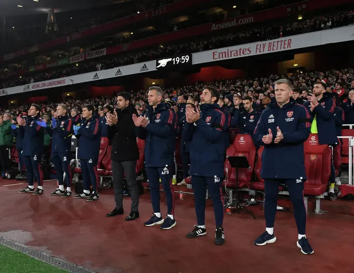 Framed Print : Arsenal Manager Mikel Arteta and His Team Prepare for West Ham United Clash in the Premier League (2022-23) Framed Print : Arsenal Manager Mikel Arteta and His Team Prepare for West Ham United Clash in the Premier League (2022-23)