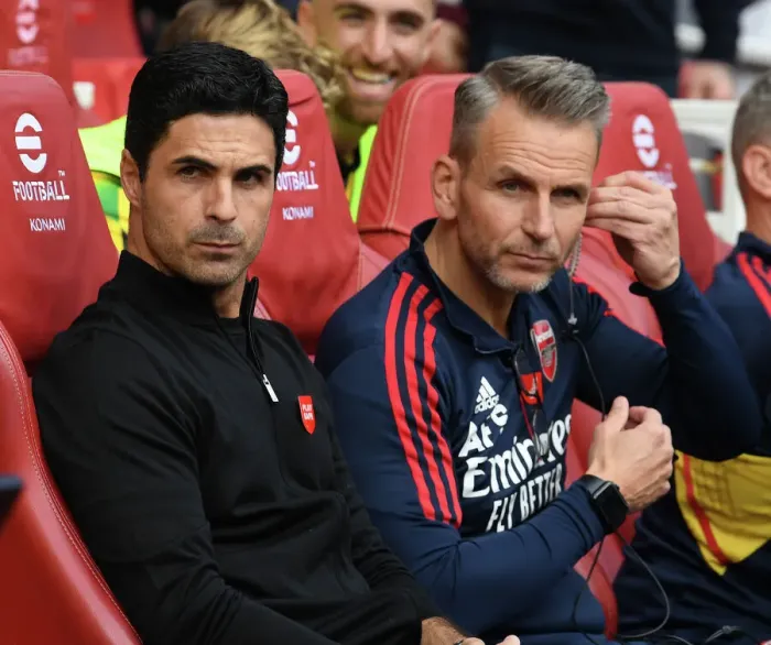 Framed Print : Arsenal Managers Mikel Arteta and Albert Stuivenberg Ahead of Arsenal v Tottenham Premier League Clash (2022-23) Framed Print : Arsenal Managers Mikel Arteta and Albert Stuivenberg Ahead of Arsenal v Tottenham Premier League Clash (2022-23)