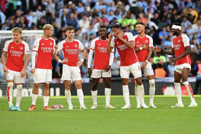 Framed Print : Arsenal and Manchester City Face Off in FA Community Shield Showdown: Penalty Drama Framed Print : Arsenal and Manchester City Face Off in FA Community Shield Showdown: Penalty Drama
