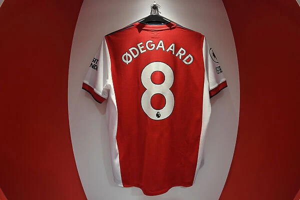 Arsenal: Martin Odegaard's Shirt in the Emirates Changing Room (Arsenal v Crystal Palace, 2021-22)