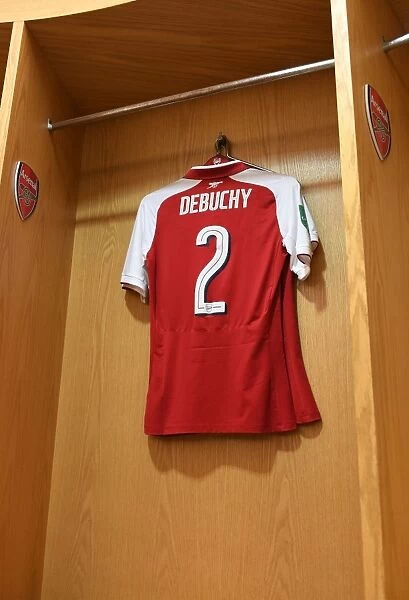 Arsenal: Mathieu Debuchy in the Changing Room before Arsenal v Norwich City (Carabao Cup 2017-18)