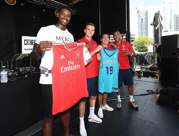 Arsenal Meet Charlotte Hornets Marvin Williams Ahead of Arsenal v Fiorentina International Champions Cup Match, 2019