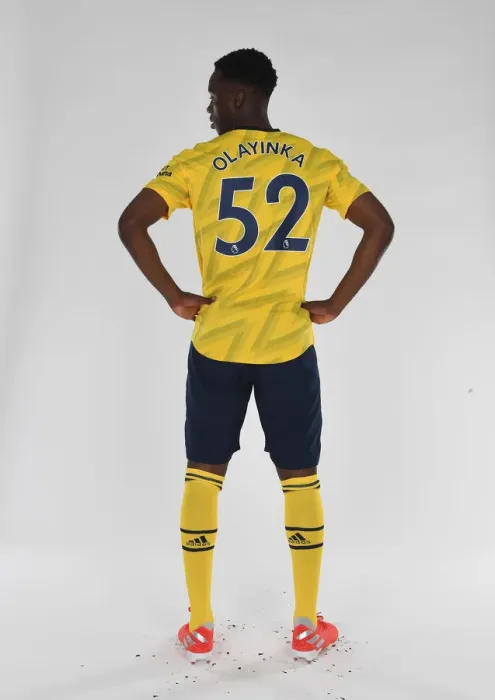 Framed Print : Arsenal New Signing James Olayinka at 2019-20 Photocall Framed Print : Arsenal New Signing James Olayinka at 2019-20 Photocall