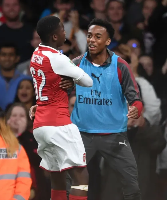 Framed Print : Arsenal: Nketiah and Willock Celebrate Goals in Carabao Cup Victory over Norwich City Framed Print : Arsenal: Nketiah and Willock Celebrate Goals in Carabao Cup Victory over Norwich City