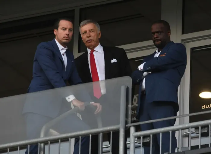 Framed Print : Arsenal Owners Stan and Josh Kroenke Before 2019-20 Match vs Colorado Rapids