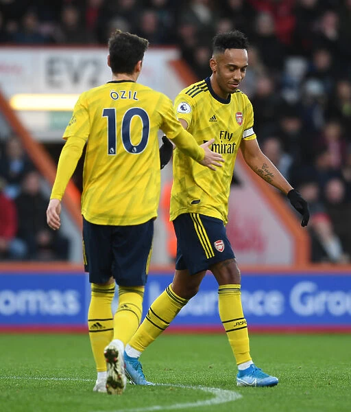 Arsenal: Ozil and Aubameyang Celebrate Together in AFC Bournemouth Clash (2019-20)
