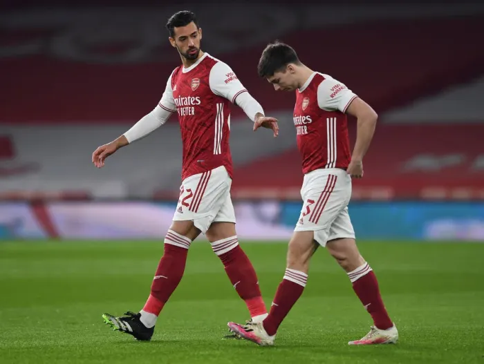 Framed Print : Arsenal: Pablo Mari and Kieran Tierney Pre-Match Chat - Arsenal v Newcastle United, FA Cup 2021 Framed Print : Arsenal: Pablo Mari and Kieran Tierney Pre-Match Chat - Arsenal v Newcastle United, FA Cup 2021