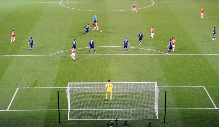Framed Print : Arsenal penalty area. Arsenal 1: 0 Stoke City. Barclays Premier League. Emirates Stadium Framed Print : Arsenal penalty area. Arsenal 1: 0 Stoke City. Barclays Premier League. Emirates Stadium