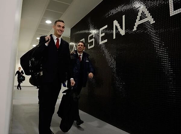 Arsenal Players Entering the Changing Room Before the Arsenal v Tottenham FA Cup Third Round Match