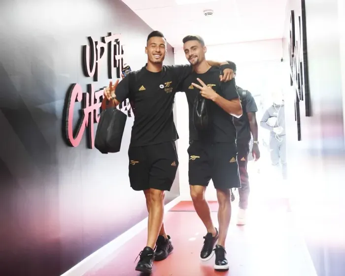 Framed Print : Arsenal Players Gabriel Martinelli and Fabio Vieira Before AFC Bournemouth Match, 2022-23 Premier League Framed Print : Arsenal Players Gabriel Martinelli and Fabio Vieira Before AFC Bournemouth Match, 2022-23 Premier League