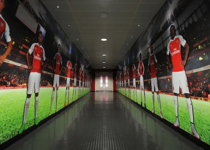 Framed Print : Arsenal Players Grand Entrance: Arsenal vs. West Bromwich Albion, Premier League 2015-16