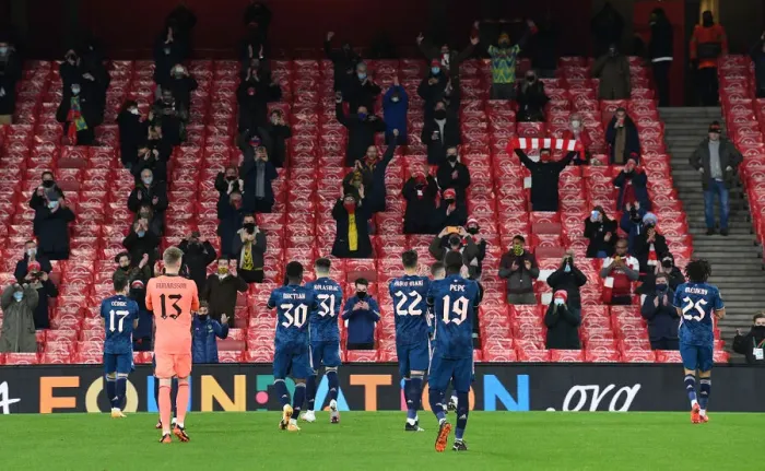 Framed Print : Arsenal Players Show Gratitude to Fans with Pre-Match Clap at Emirates Stadium Framed Print : Arsenal Players Show Gratitude to Fans with Pre-Match Clap at Emirates Stadium