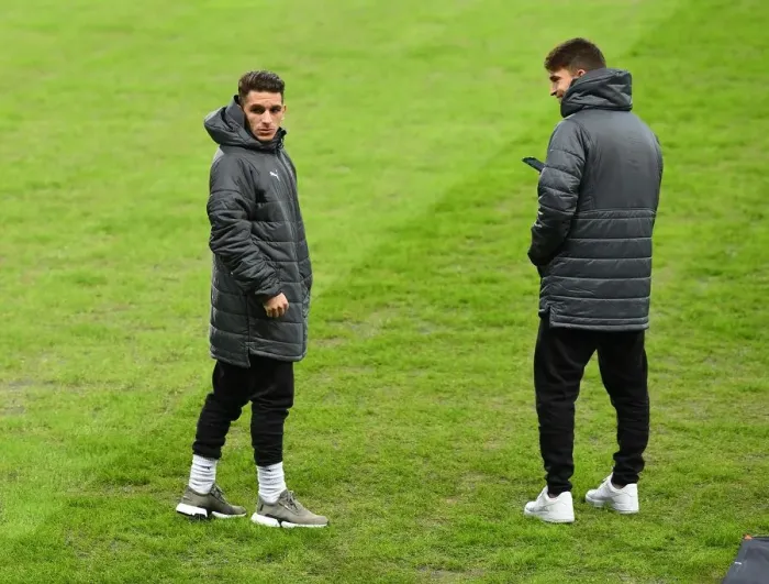 Framed Print : Arsenal Players Lucas Torreira and Denis Suarez Before BATE Borisov Clash in Europa League Framed Print : Arsenal Players Lucas Torreira and Denis Suarez Before BATE Borisov Clash in Europa League