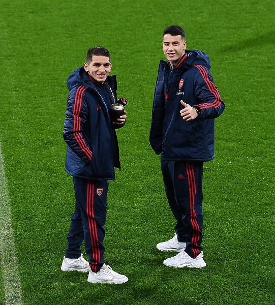 Arsenal Players Lucas Torreira and Gabriel Martinelli Before FA Cup Match vs AFC Bournemouth