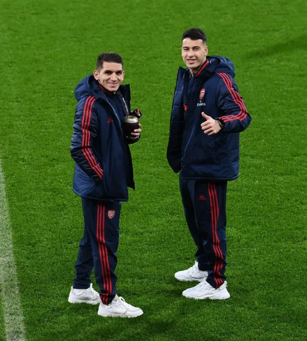 Framed Print : Arsenal Players Lucas Torreira and Gabriel Martinelli Before FA Cup Match vs AFC Bournemouth