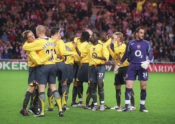 Arsenal players before the match. Sunderland 0:3 Arsenal