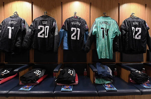 Arsenal Players Shirts in Manchester City Dressing Room - FA Women's Super League Match