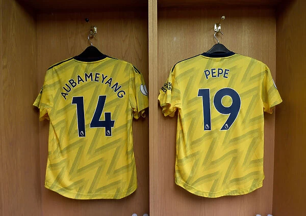 Arsenal Players Shirts in Sheffield United Changing Room - October 2019 Premier League Clash