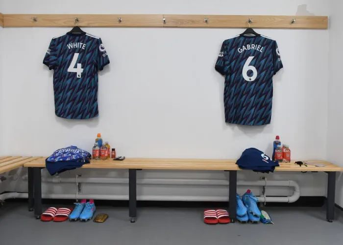 Framed Print : Arsenal Players Shirts in Wolverhampton Wanderers Changing Room - Premier League Clash Framed Print : Arsenal Players Shirts in Wolverhampton Wanderers Changing Room - Premier League Clash