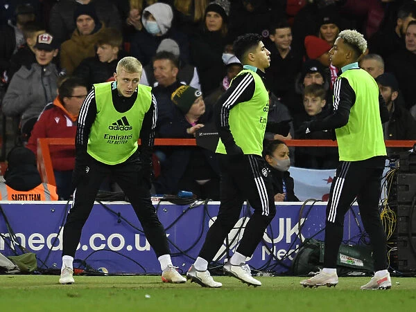Arsenal Players Warm Up Ahead of Nottingham Forest FA Cup Clash