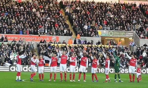 Arsenal Players Wave to Fans Before Swansea City Match, 2012