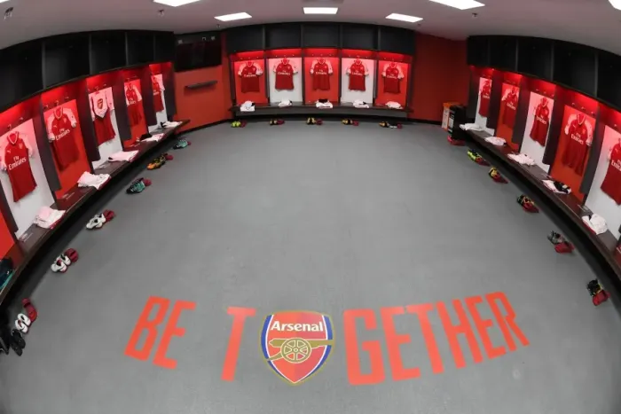 Framed Print : Arsenal Pre-Match Changing Room: FA Community Shield 2017-18 (Arsenal vs. Chelsea)