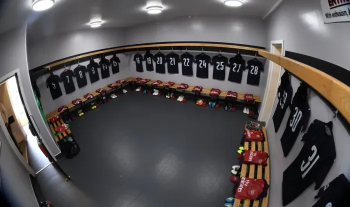 Framed Print : Arsenal Pre-Season: A Glimpse into the Changing Room (Borehamwood, 2018)