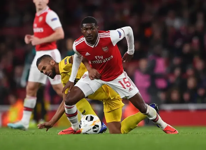 Framed Print : Arsenal Under Pressure: A Battle of Wits - Maitland-Niles vs. Carcela Framed Print : Arsenal Under Pressure: A Battle of Wits - Maitland-Niles vs. Carcela