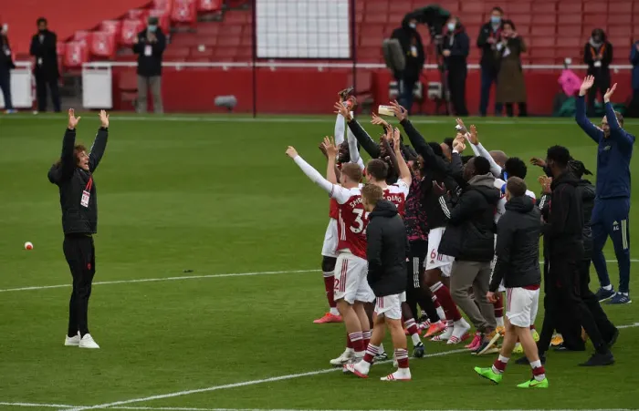 Framed Print : Arsenal Reclaims Premier League Title: David Luiz and Team Celebrate Triumph over Brighton & Hove Albion Framed Print : Arsenal Reclaims Premier League Title: David Luiz and Team Celebrate Triumph over Brighton & Hove Albion