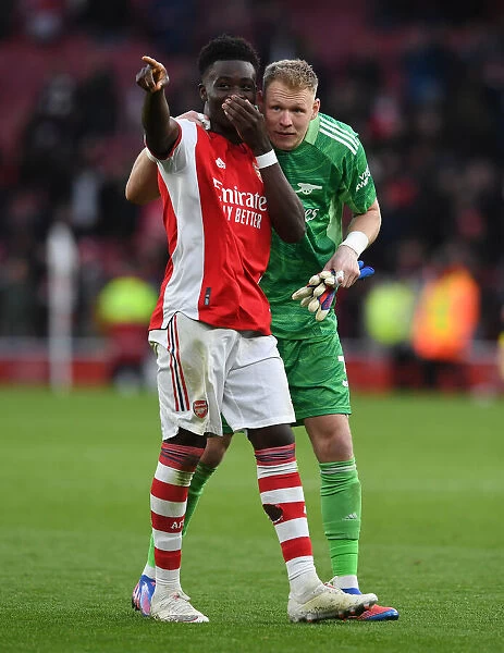 Arsenal: Saka and Ramsdale Celebrate Victory Over Brentford in Premier League