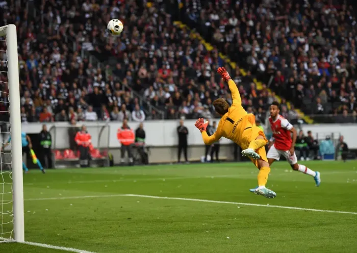 Framed Print : Arsenal Scores First in Europa League Clash Against Eintracht Frankfurt Framed Print : Arsenal Scores First in Europa League Clash Against Eintracht Frankfurt